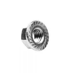 Hatlapú peremes anya, fogazott, rozsdamentes, M10