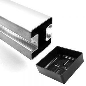 Végzáró kupak szerelősínhez (fekete)