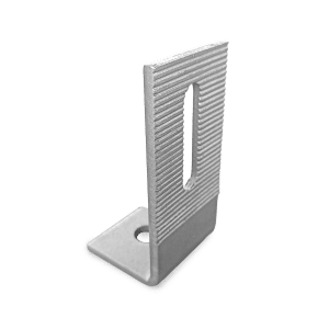 Átfordító adapter "L" lemez, fogazott, rozsdamentes