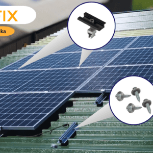 Napelem tartószerkezet lemeztetőre - 1 db panelhez